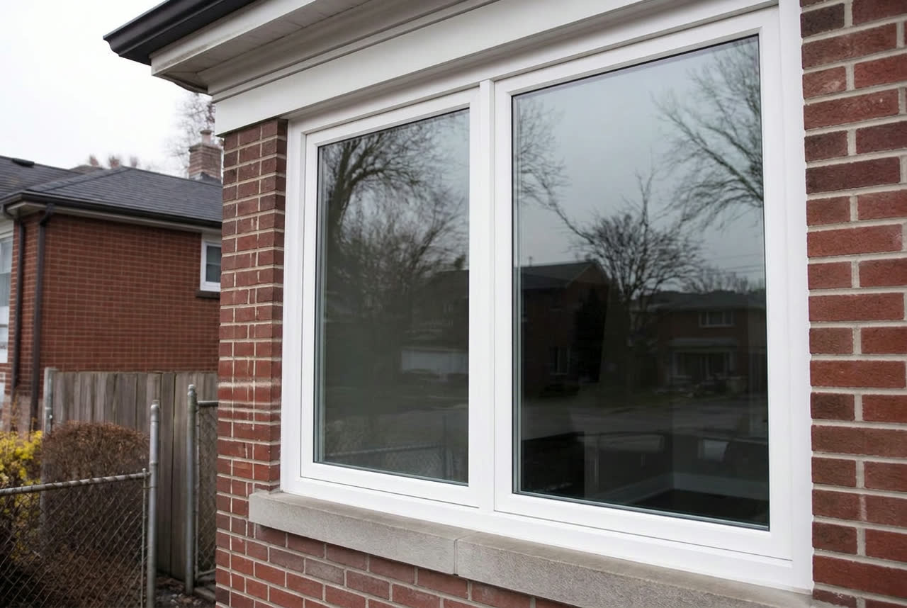 The same double-pane window clear after sealed unit replacement
